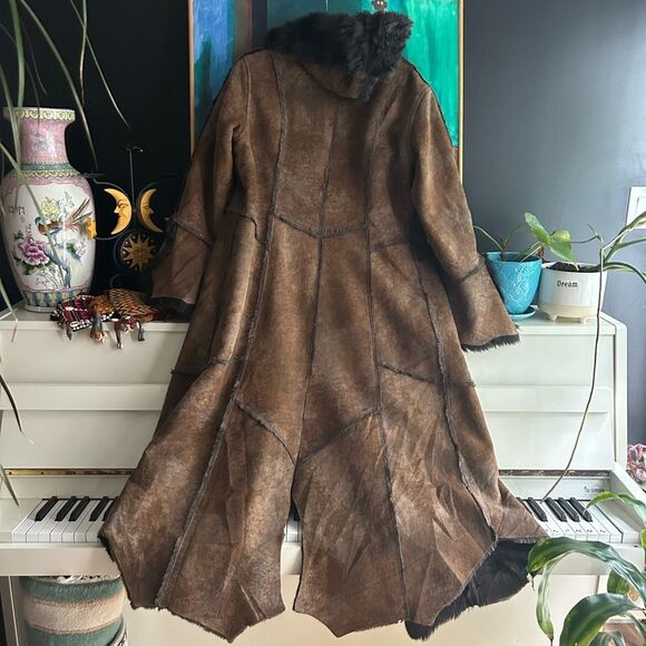 VTG Penny Lane Jacket Size M Y2K 90s Does 70s Faux Vegan Jones New York M - Picture 3 of 16